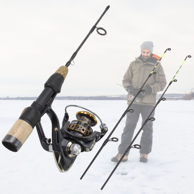 Ice Fishing Tip Up - 60cm 2 Tips Rod Reel Combos