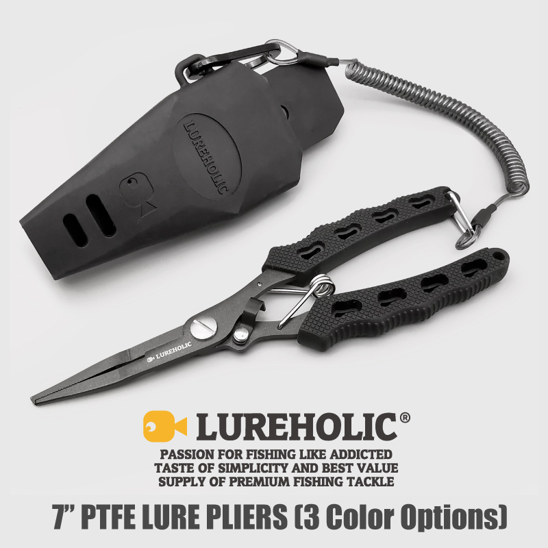 Fishing Pliers - Lureholic 7” PTFE Coated Lure Fishing