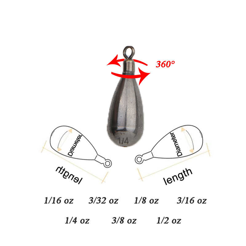 3Pcs 7 Modes1.8g 2.7g 3.5g 5.3 - огляд і ціна Tungsten Sinkers